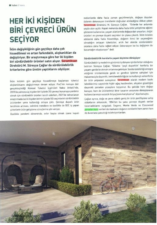 Seramik Dergisi / Çevreci Ürünler